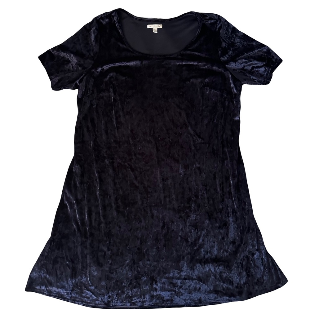 Navy Blue Velvet Mini Dress. Westport 1962. Size 3X.